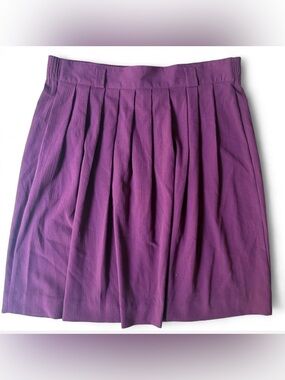 Retro Lloyd Burgundy Pleated Skirt Burgundy Sz 12